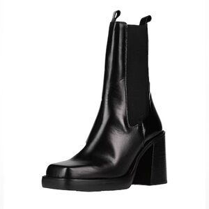 Leather Black Ankle Boots New